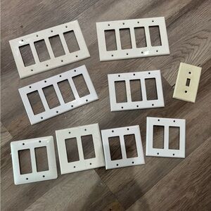 Collection of used wall plate switch plate covers